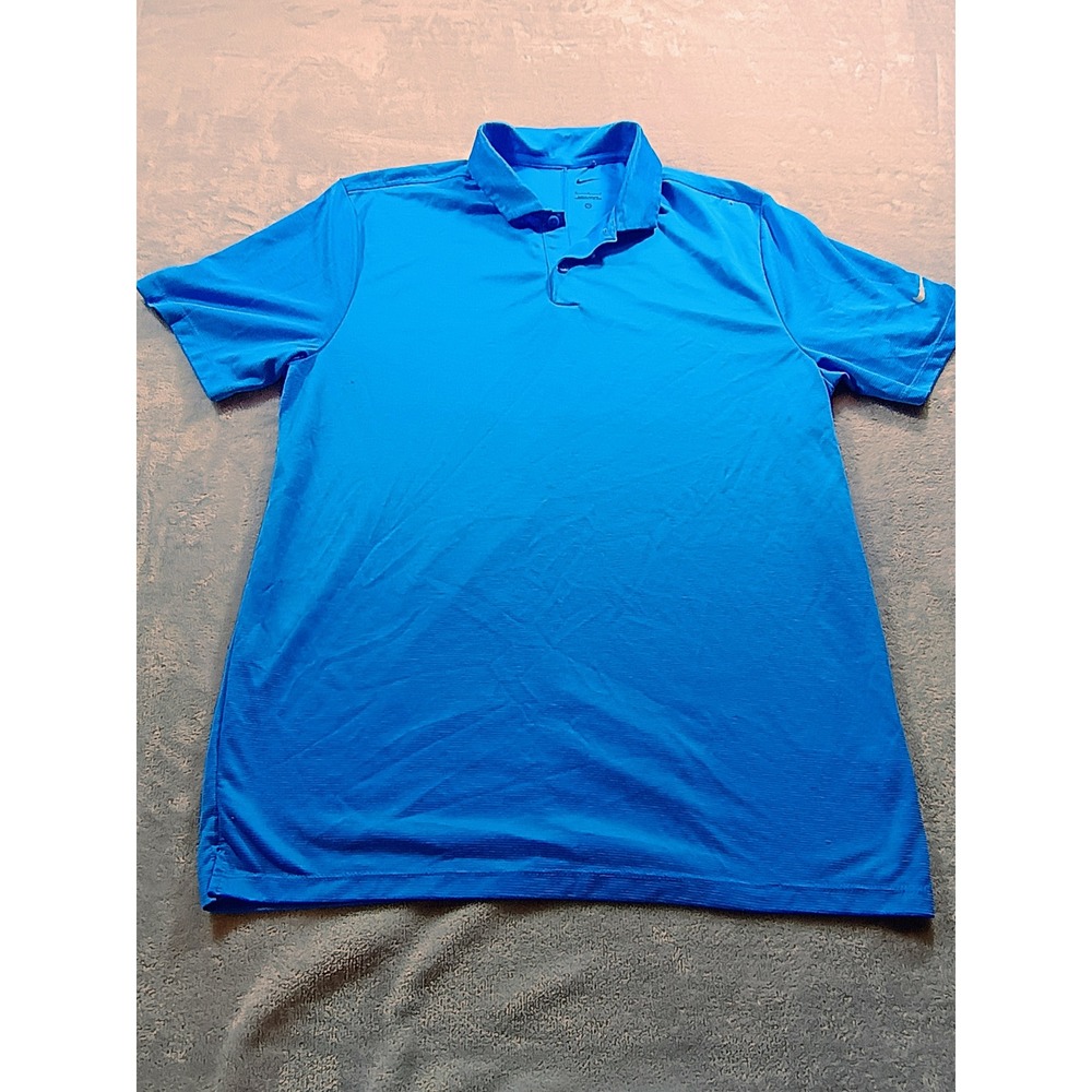 Nike‎ Mens Polo Shirt Blue Medium Short Sleeve Performance Golf Top